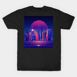 Dubai Synthwave Landscape T-Shirt